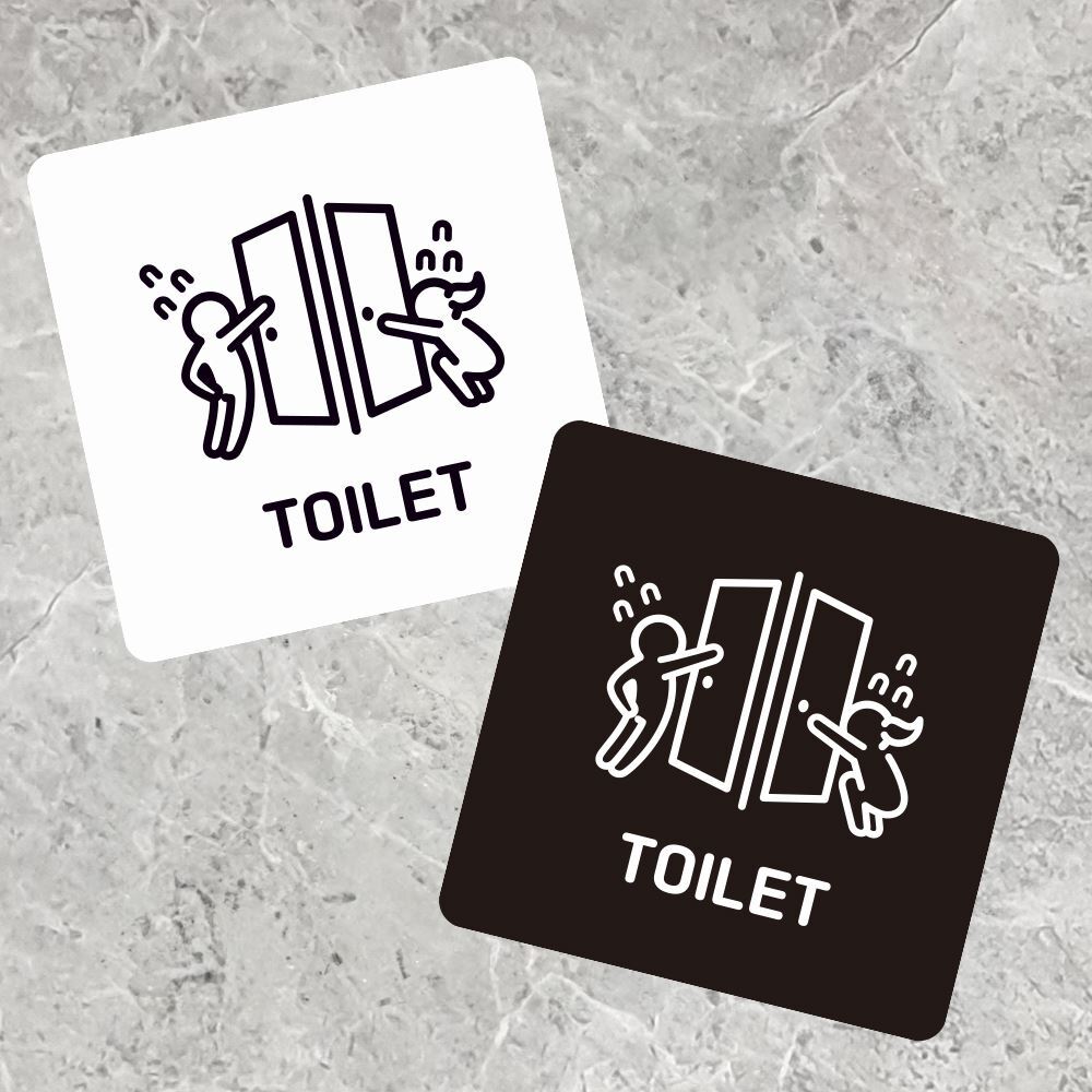 TOILET1 부착형 정사각 소형안내판 13x13cm