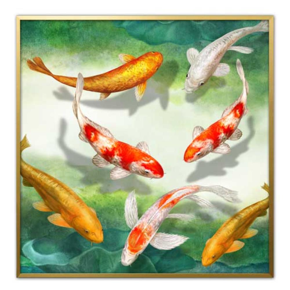 복이 들어오는 매장 잉어 그림 액자 매장장식 돈복상승 소품액자 벽장식 풍수그림 소품 선물용