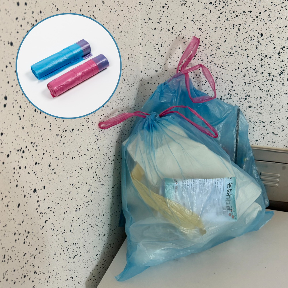 분리수거봉투 환경친화비닐봉투 분리수거용품 재활용품 36매 끈달린 12L 비닐봉투 분리수거 분리수거비닐봉투