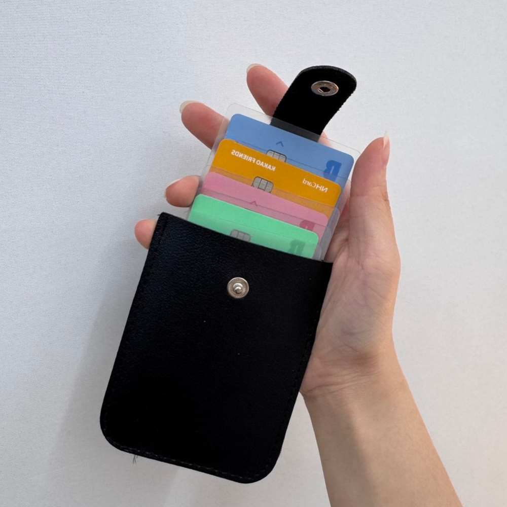 슬라이드 카드지갑 블랙