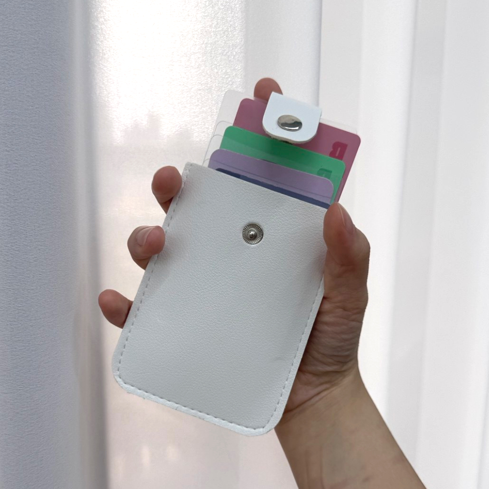 슬라이드 카드지갑 화이트