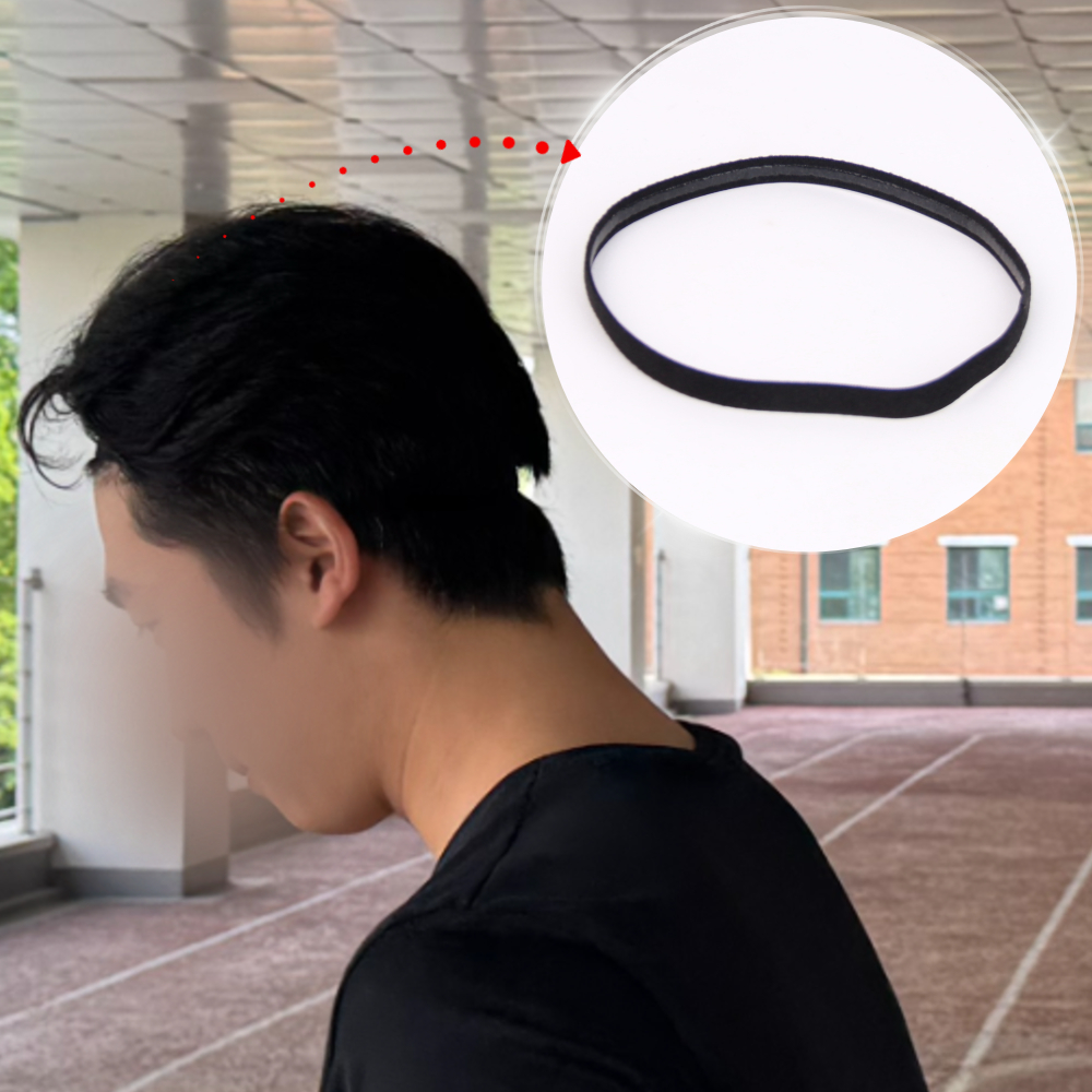 한줄 얇은 러닝 헤어밴드 블랙