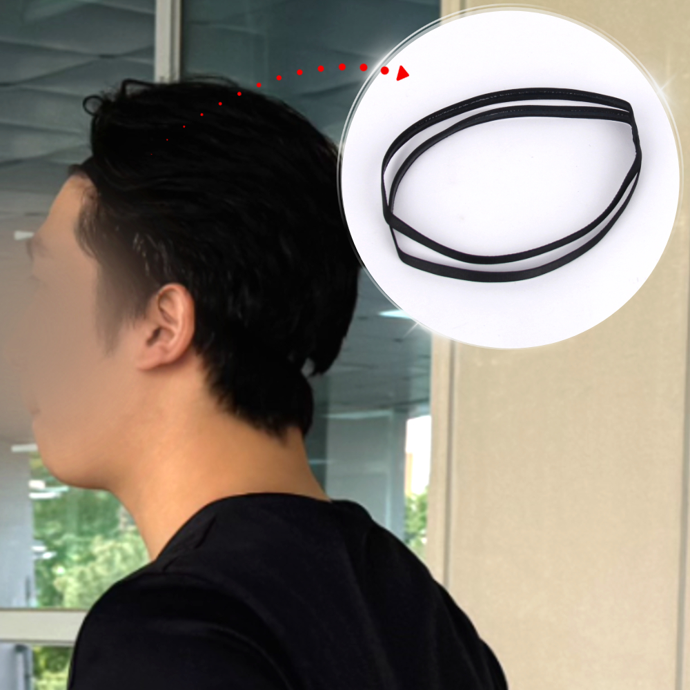 두줄 얇은 러닝 헤어밴드 블랙