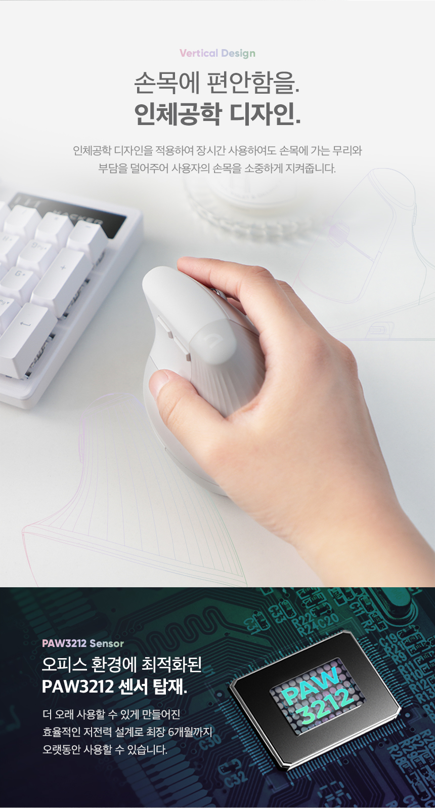 WEM60 인체공학적 디자인과 편안한 그립감