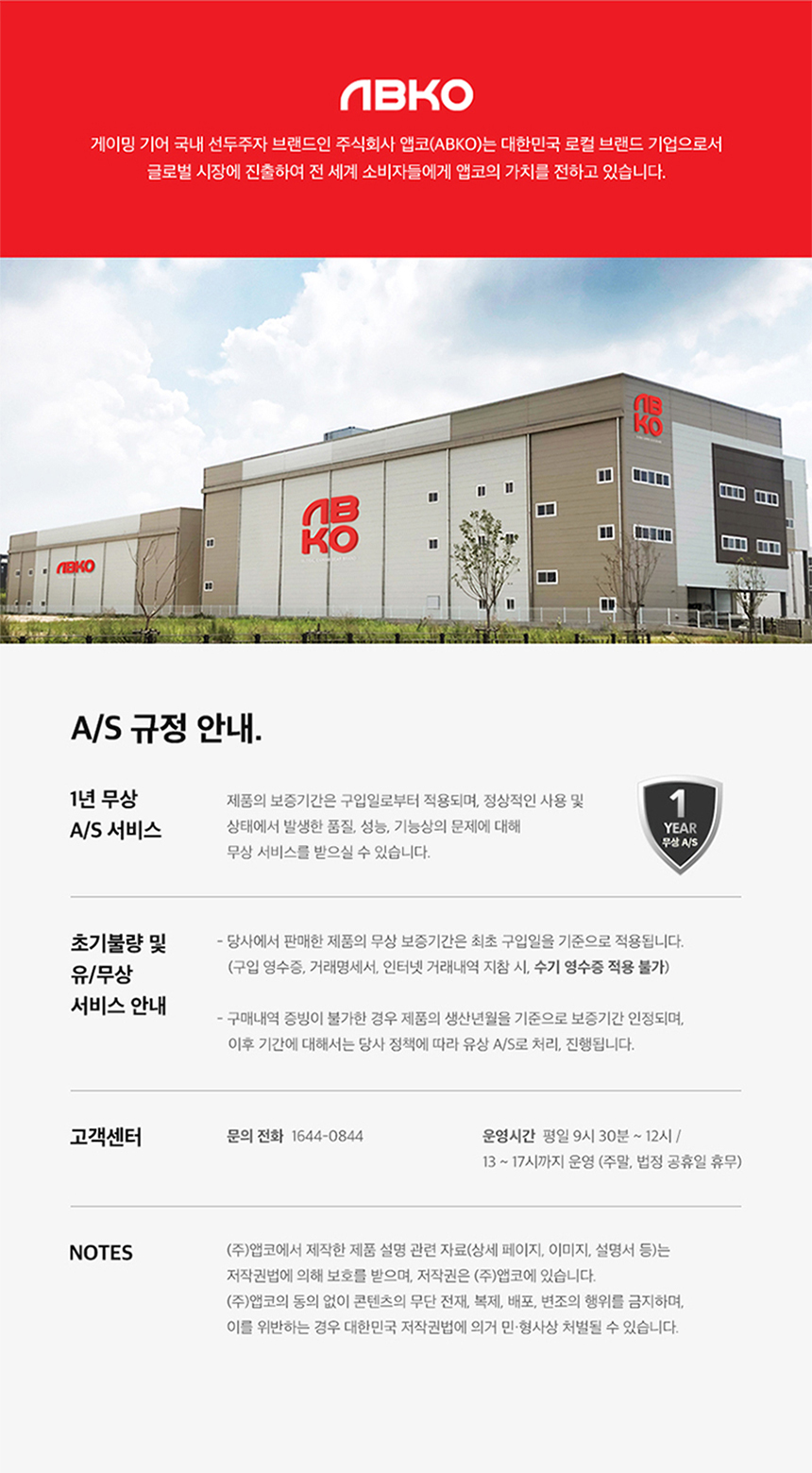 ABKO WEM60 마우스 제품 패키지 구성품 안내