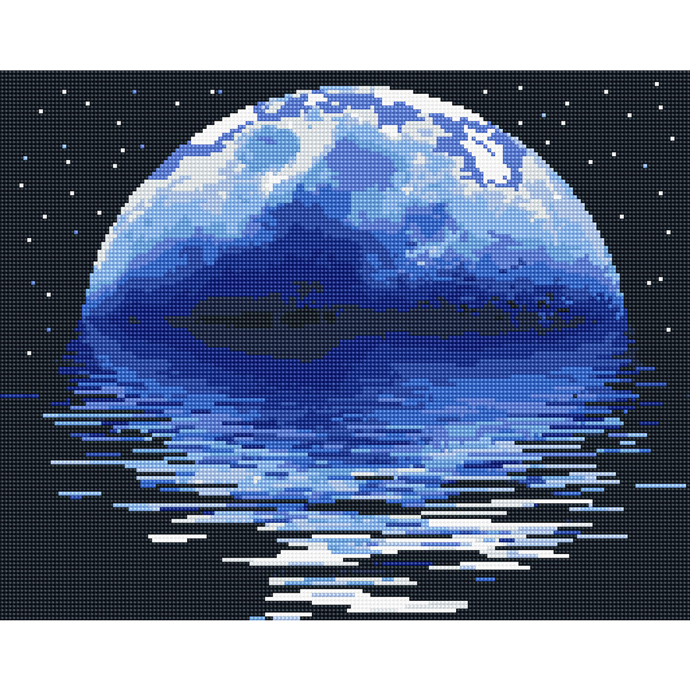 아트조이 DIY 보석십자수 (캔버스형) 달이 흐르는 바다 50x40cm