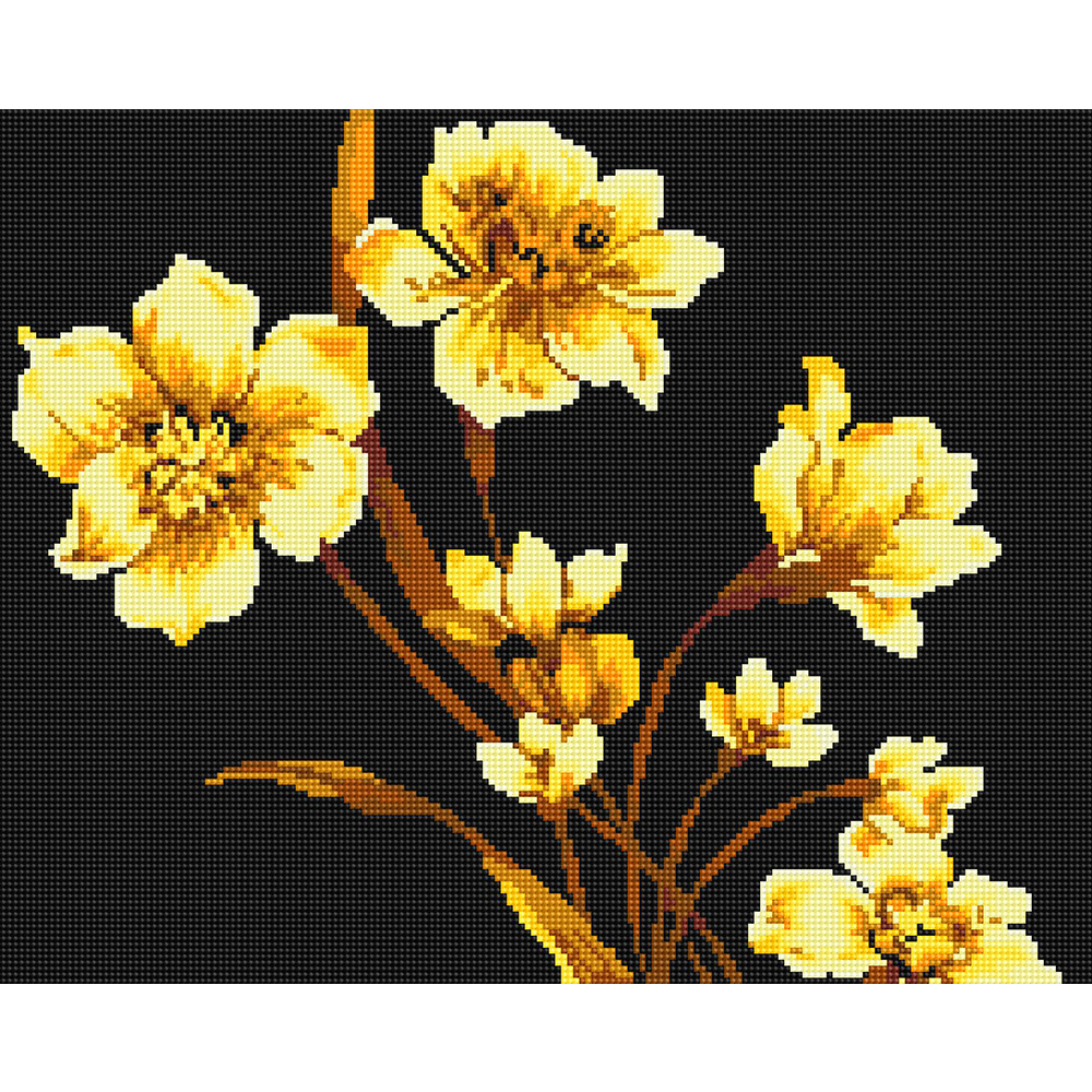 아트조이 DIY 보석십자수 (캔버스형) 황금꽃 50x40cm