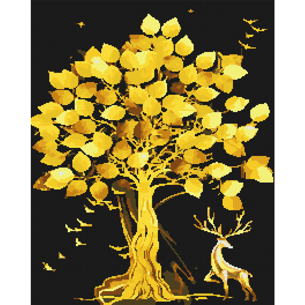 아트조이 DIY 보석십자수 (캔버스형) 황금 재물 나무 60x75cm
