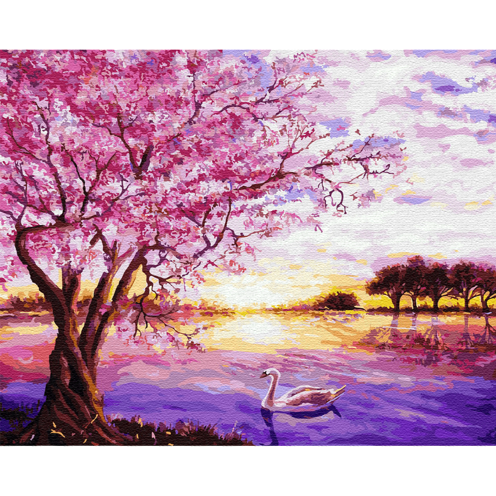 아트조이 DIY 명화그리기 벚꽃 호수 40x50cm