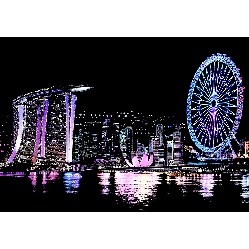 DIY 스크래치 나이트뷰 (All Color) 싱가폴 마리나베이샌즈 호텔
