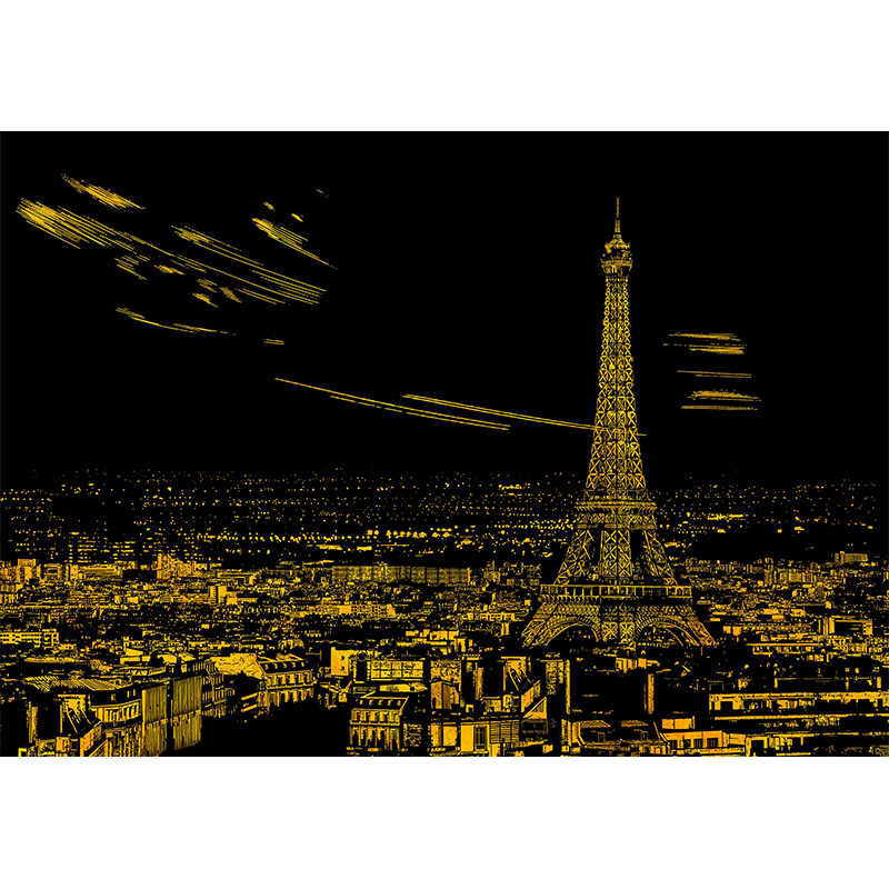 DIY 스크래치 나이트뷰 (Pattern) 파리 에펠탑야경