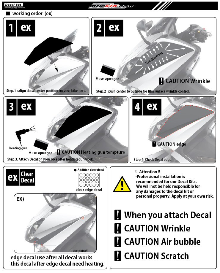 SYM GTS 125,300 Monster Energy Decal Kit 모토스티커