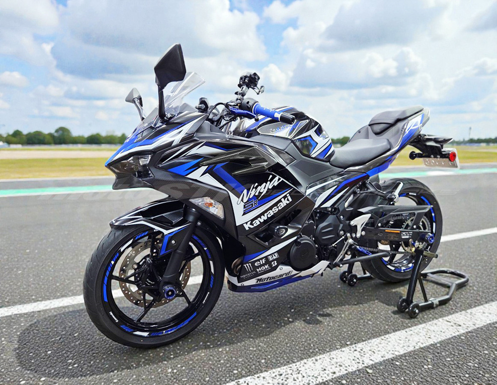 Kawasaki NINJA500 Motorcycle Blue Graphic Decal Set Sticker kit | eBay