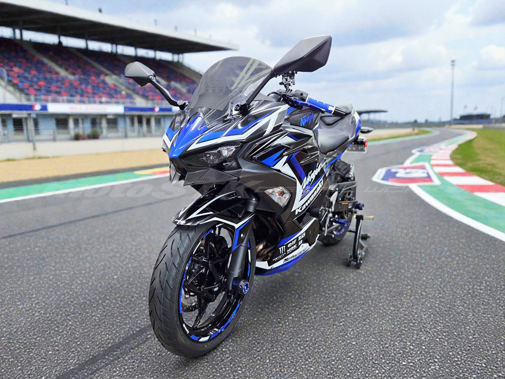Kawasaki NINJA500 Motorcycle Blue Graphic Decal Set Sticker kit | eBay