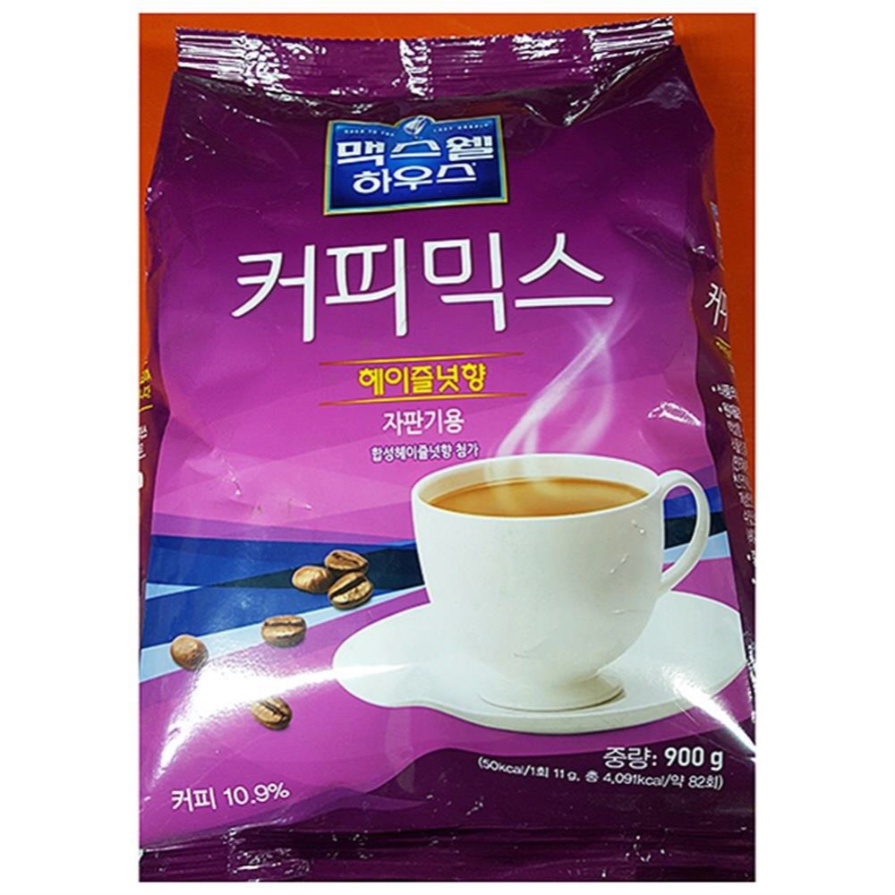 자판기용 헤이즐넛 커피믹스 맥스웰 900g X12 식자재