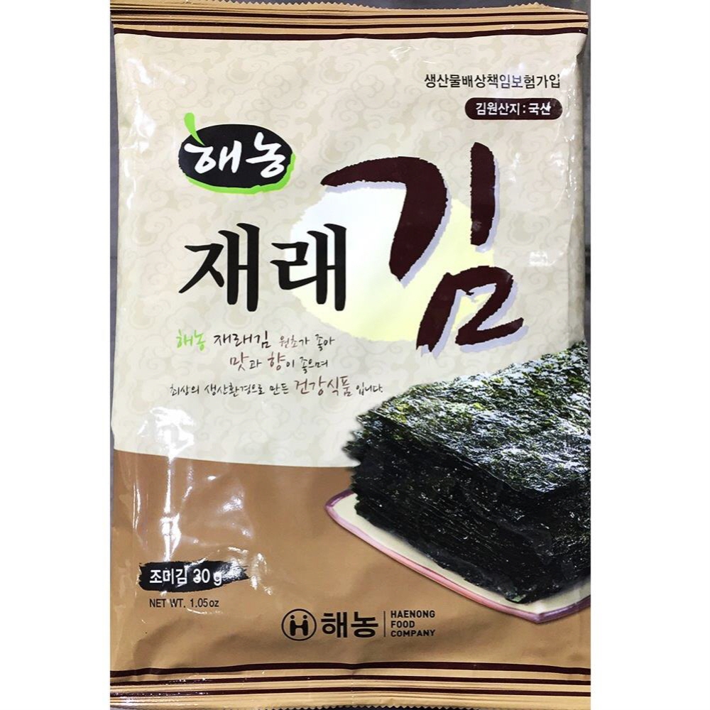 해농 조미 재래 전장김 30g X10 식재료