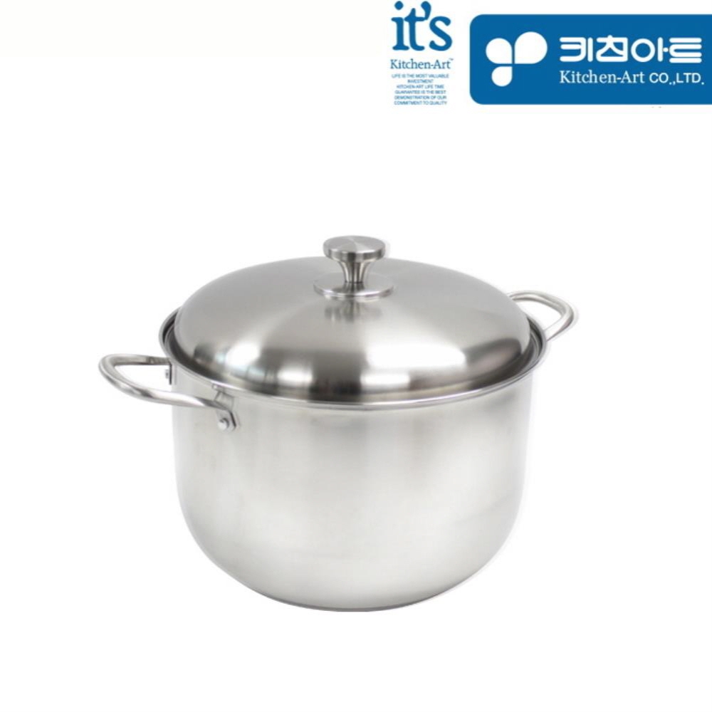 키친아트 퀸즈 인덕션IH 304고급 스텐곰솥 30cm 큰냄비 찜솥