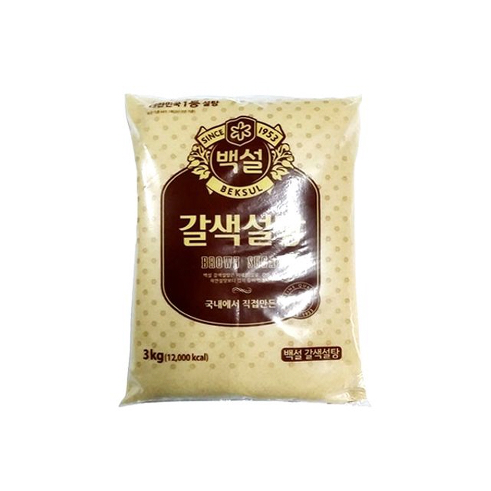 요리 갈색 설탕 중백 3kg CJ 백설