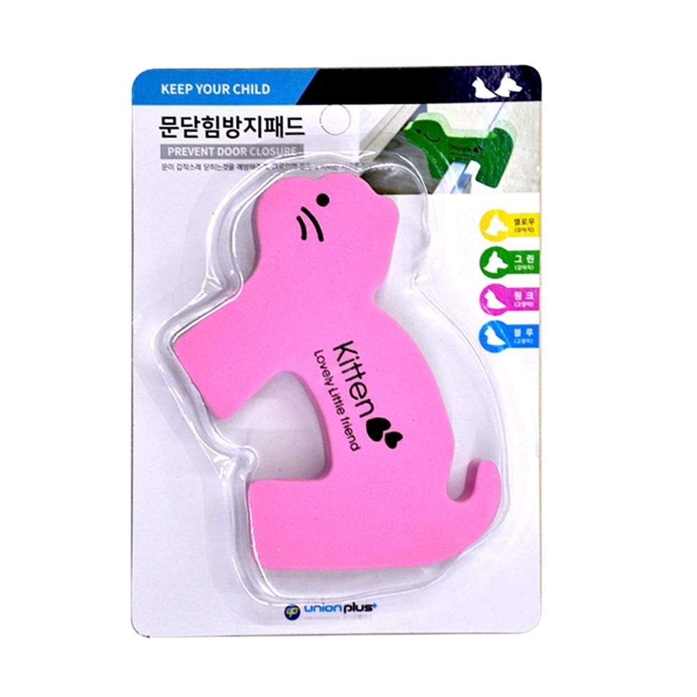 UNP LF0144 문닫힘방지 패드 고양이 핑크 135x85x18mm 사무 플러스 카드