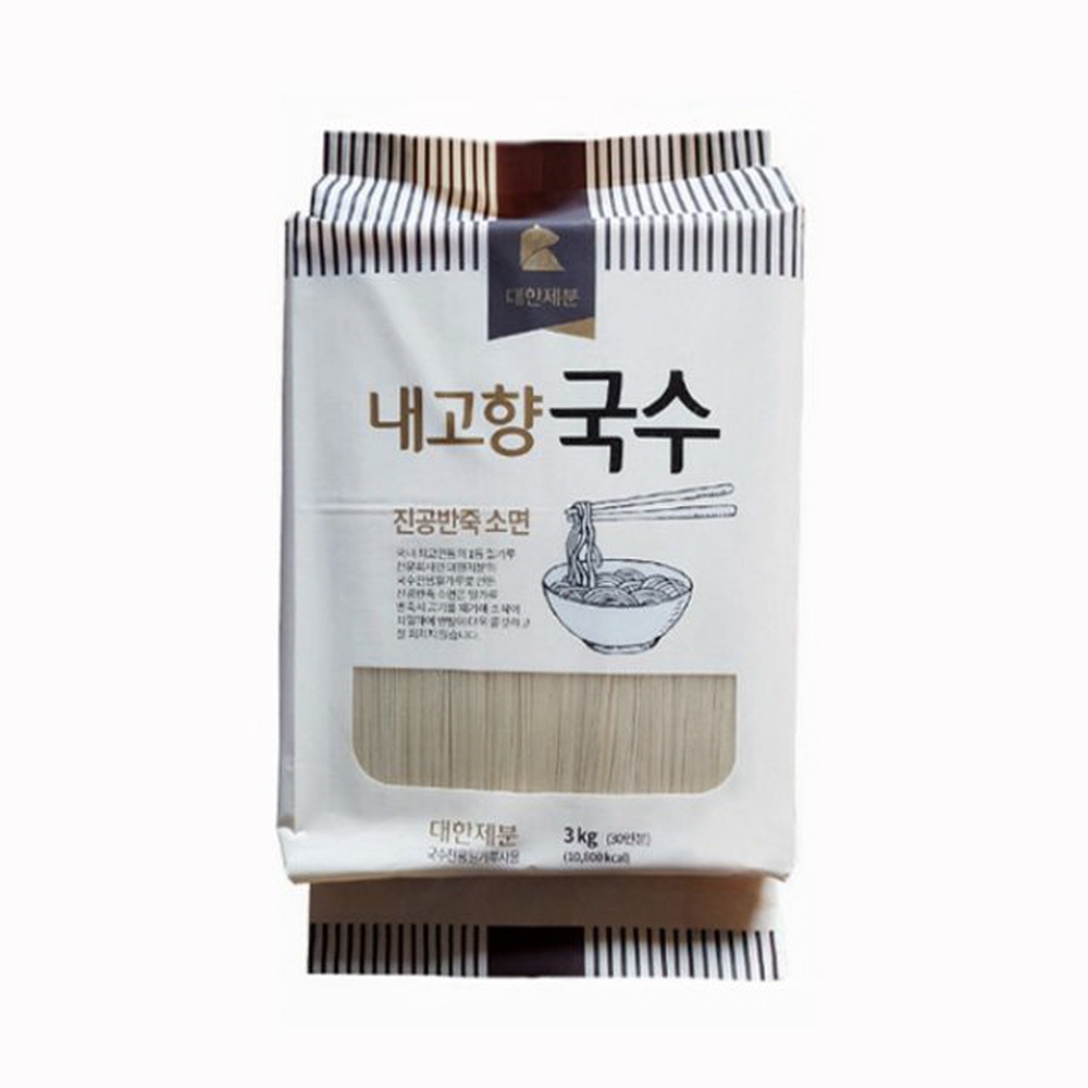 FOODALL 대한제분 진공반죽 내고향 소면 3키로 FD