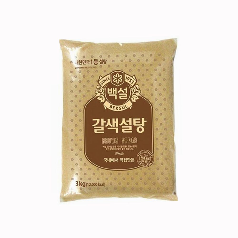 요리친구 CJ백설 갈색설탕 중백 3kg 푸드 식자재