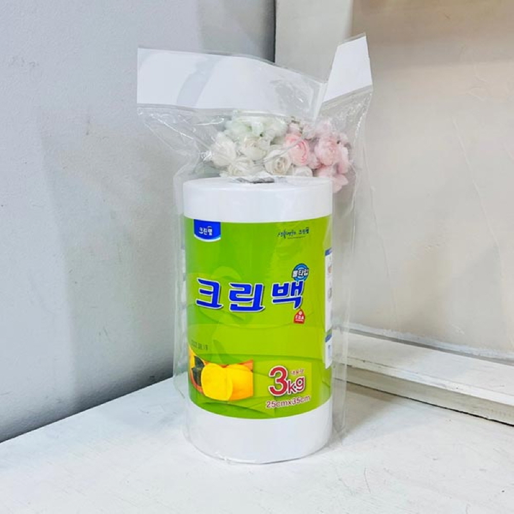 크린랩롤백(대용량)25x35x3KG(중) 쉬생비닐백 업소용위생백