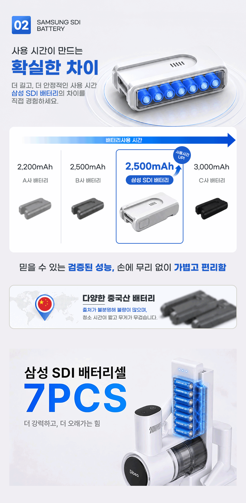 삼성 SDI 정품 배터리 디베아 무선청소기 얼티마