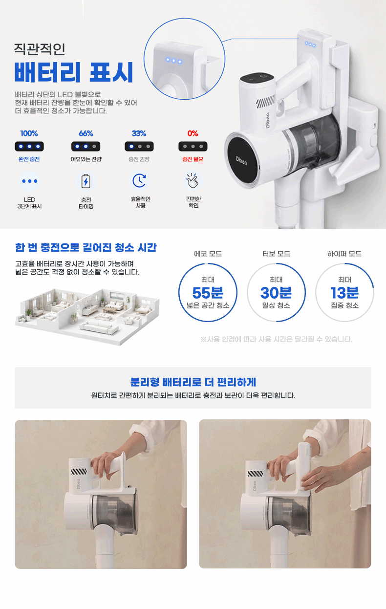 삼성 SDI 정품 배터리 디베아 무선청소기 얼티마