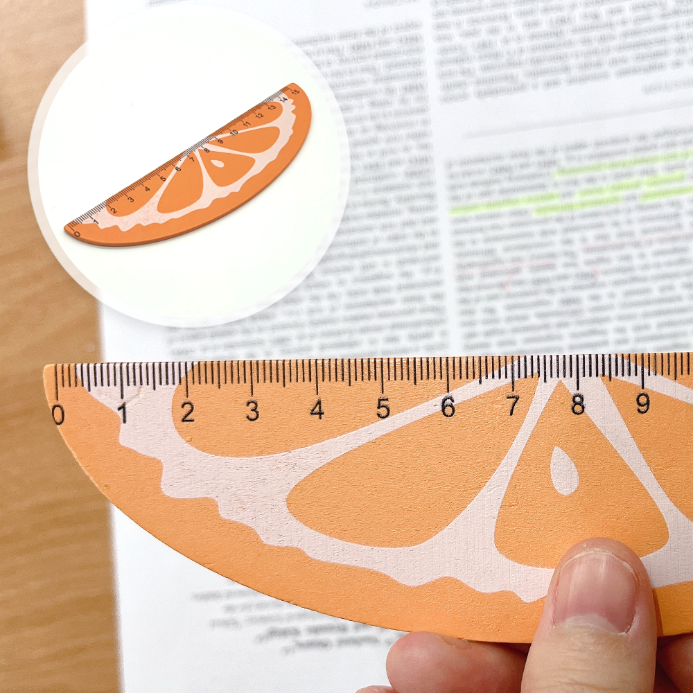과일모양자 특징 디자인 소품 인테리어소품 15cm 자 오렌지