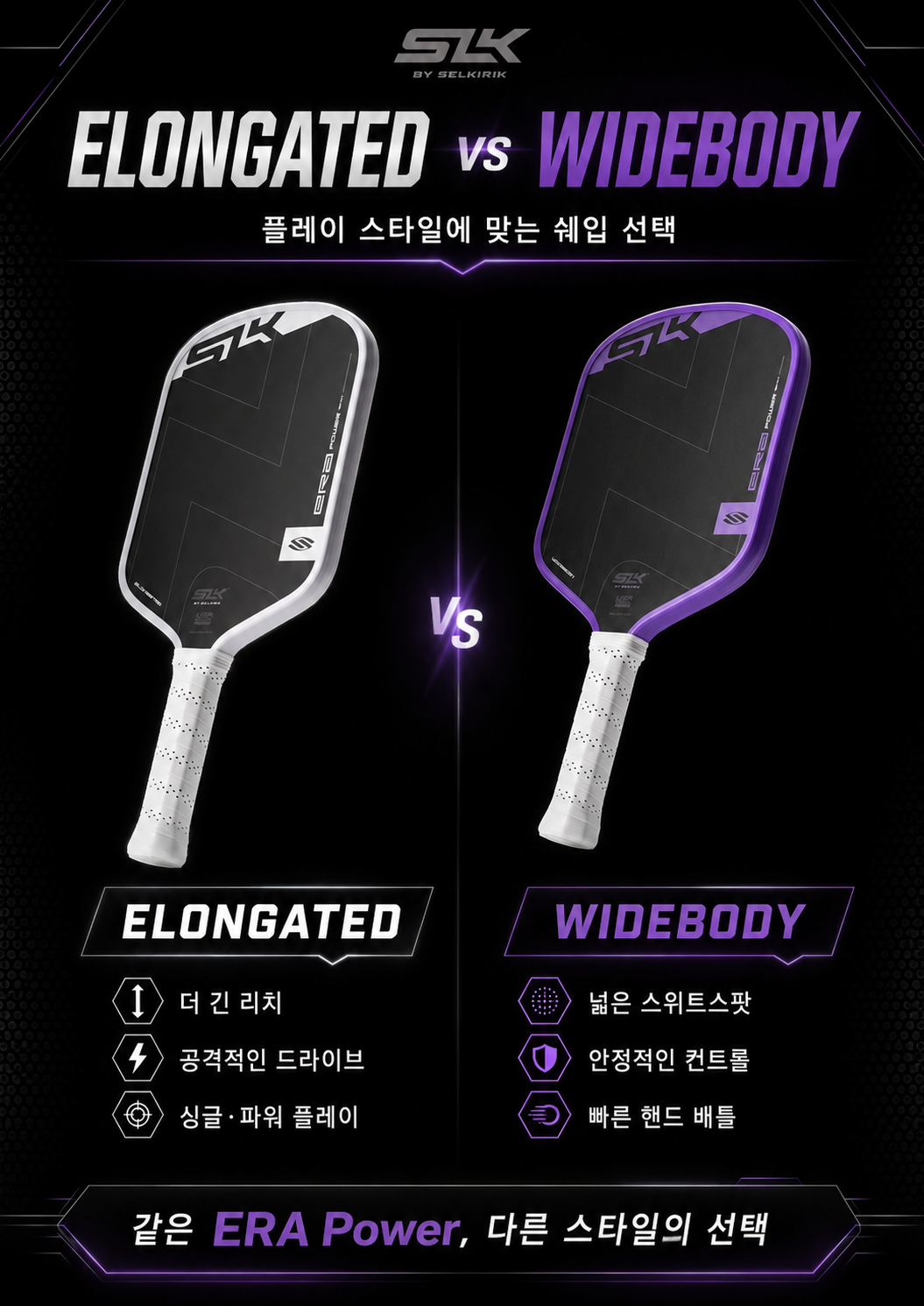 스포모티브 셀커크 에라 파워 Elongated 피클볼 패들 SELKIRK ERA POWER PADDLE · 7