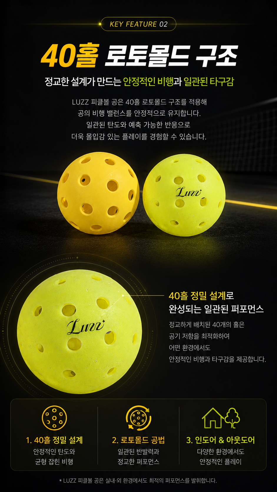 LUZZ Gen1 40홀 로토몰드 피클볼 구성옵션 · 4