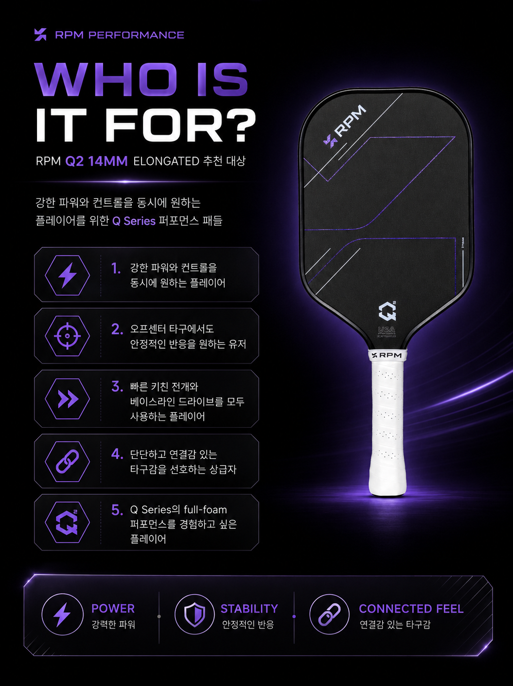 스포모티브 RPM Q2 14mm 피클볼 패들 · 6