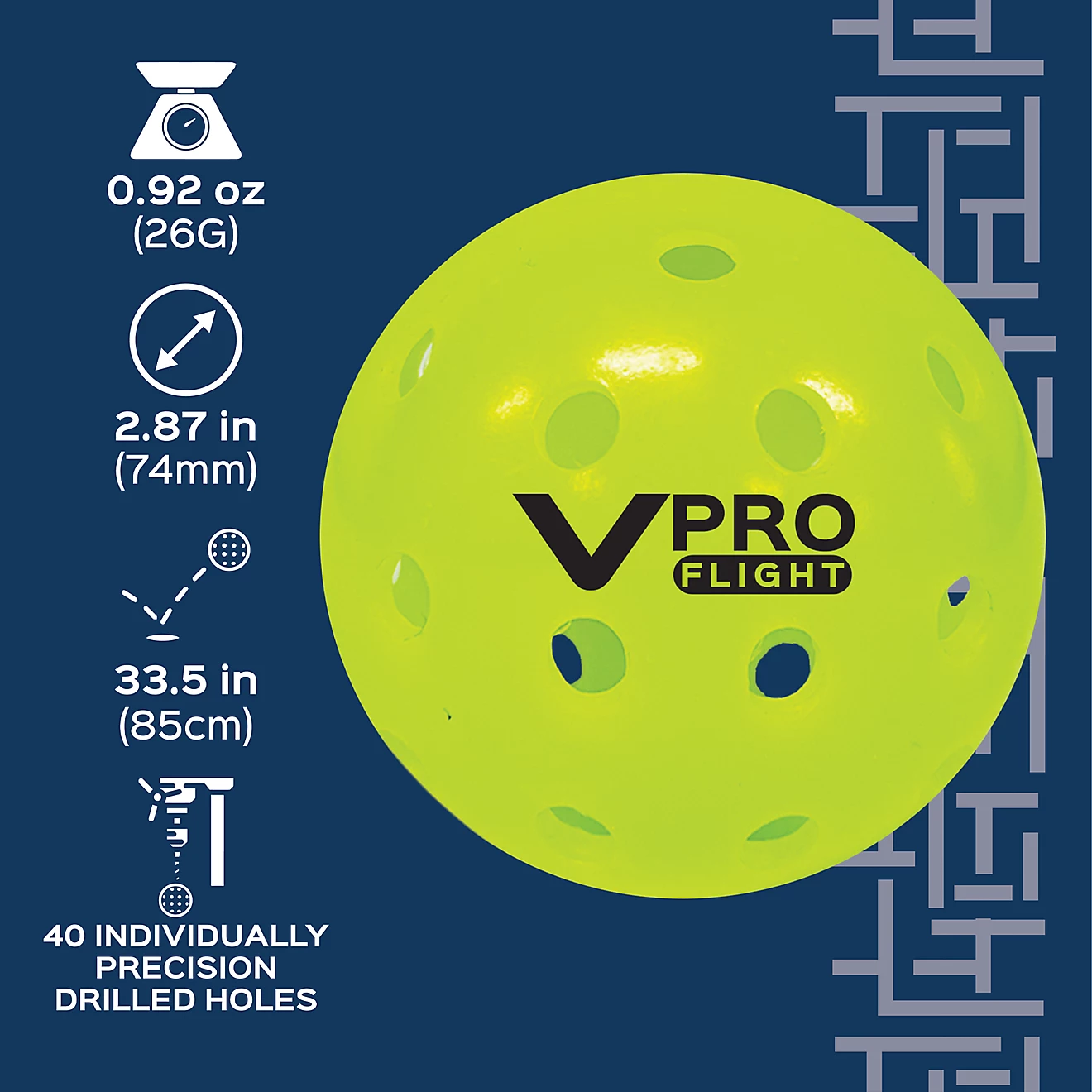스포모티브 VULCAN 벌컨 VPRO 플라이트 피클볼 6개입 · 2