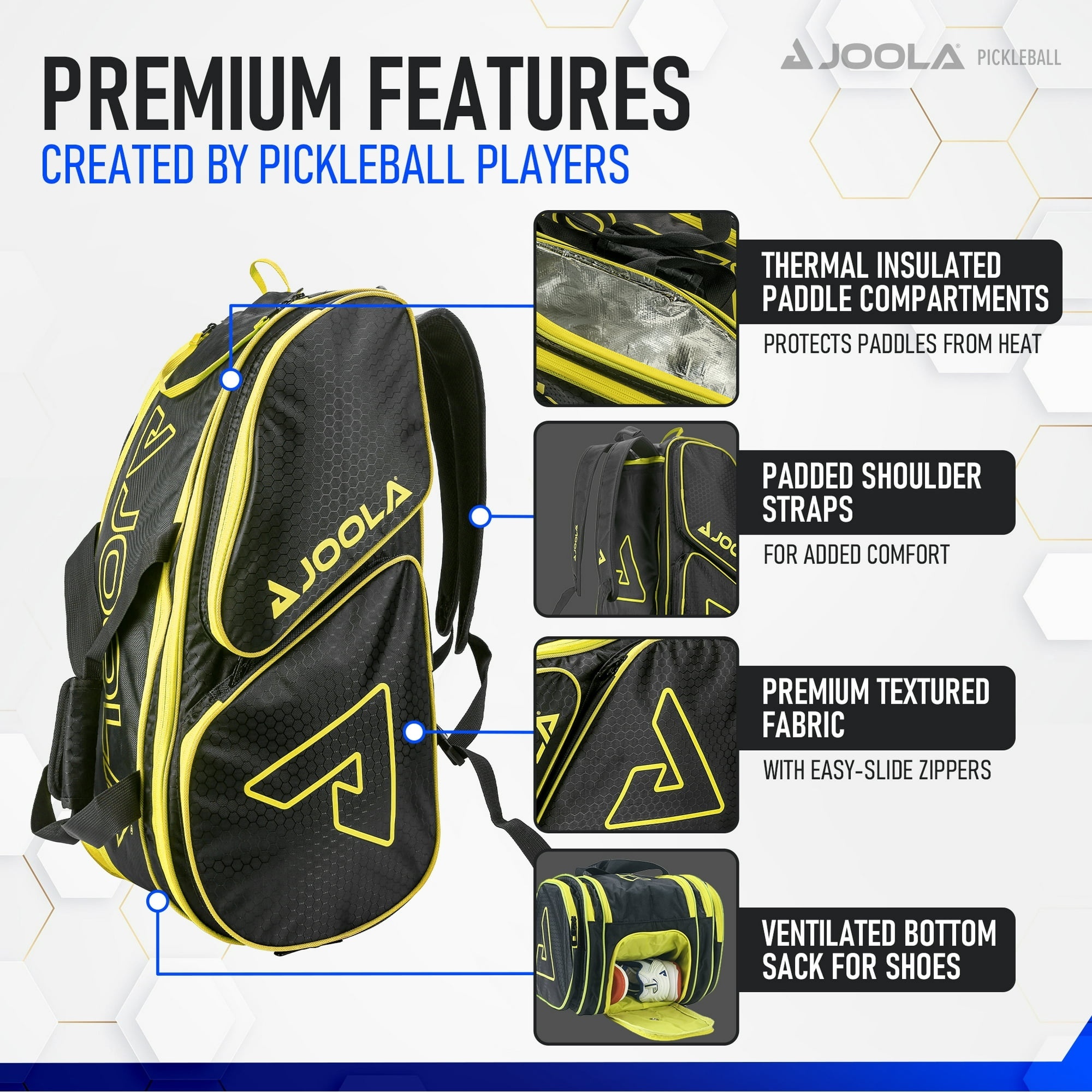 스포모티브 JOOLA Tour Elite Pickleball Bag 투어 엘리트 피클볼 가방 · 5