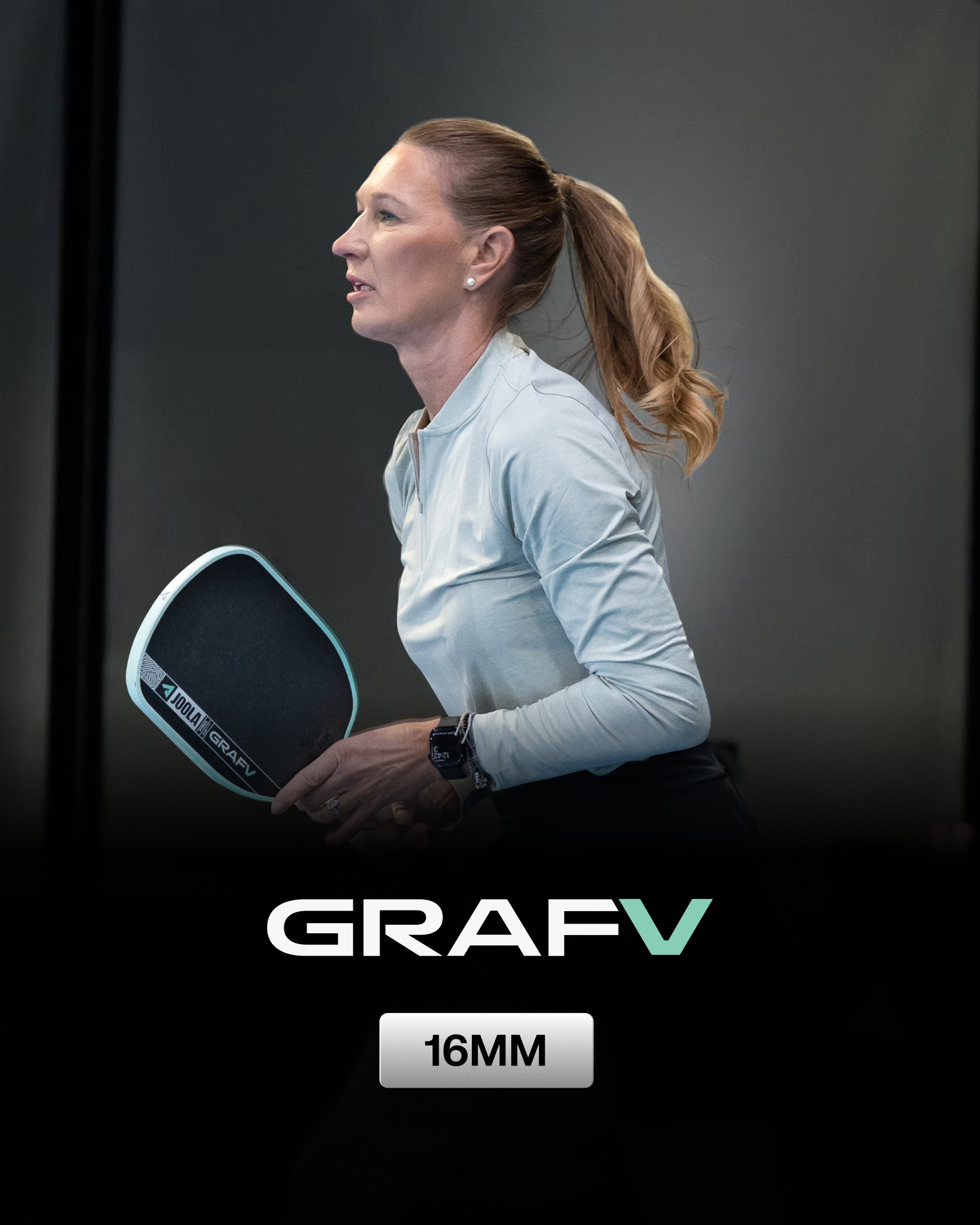 스포모티브 JOOLA Graf Pro V Steffi Graf Seaside Green 16mm 율라 그라프 그린 피클볼 패들 · 4