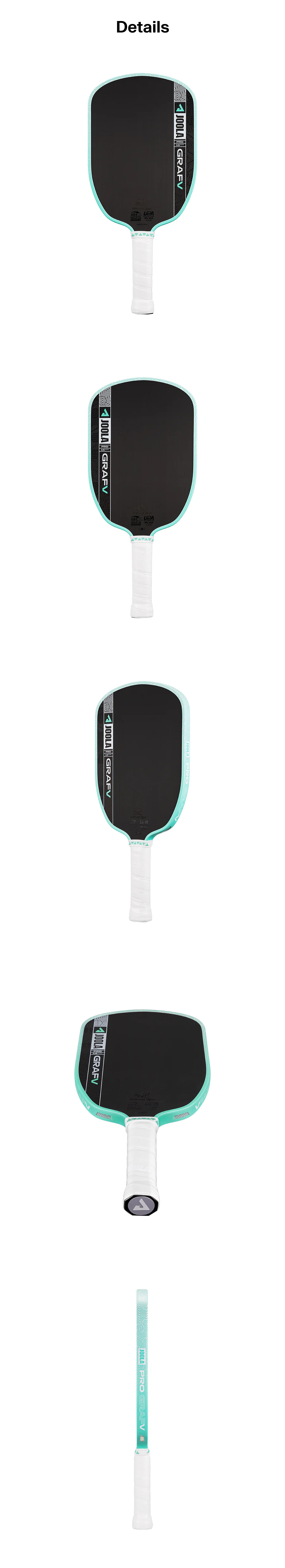 스포모티브 JOOLA Graf Pro V Steffi Graf Seaside Green 16mm 율라 그라프 그린 피클볼 패들 · 8