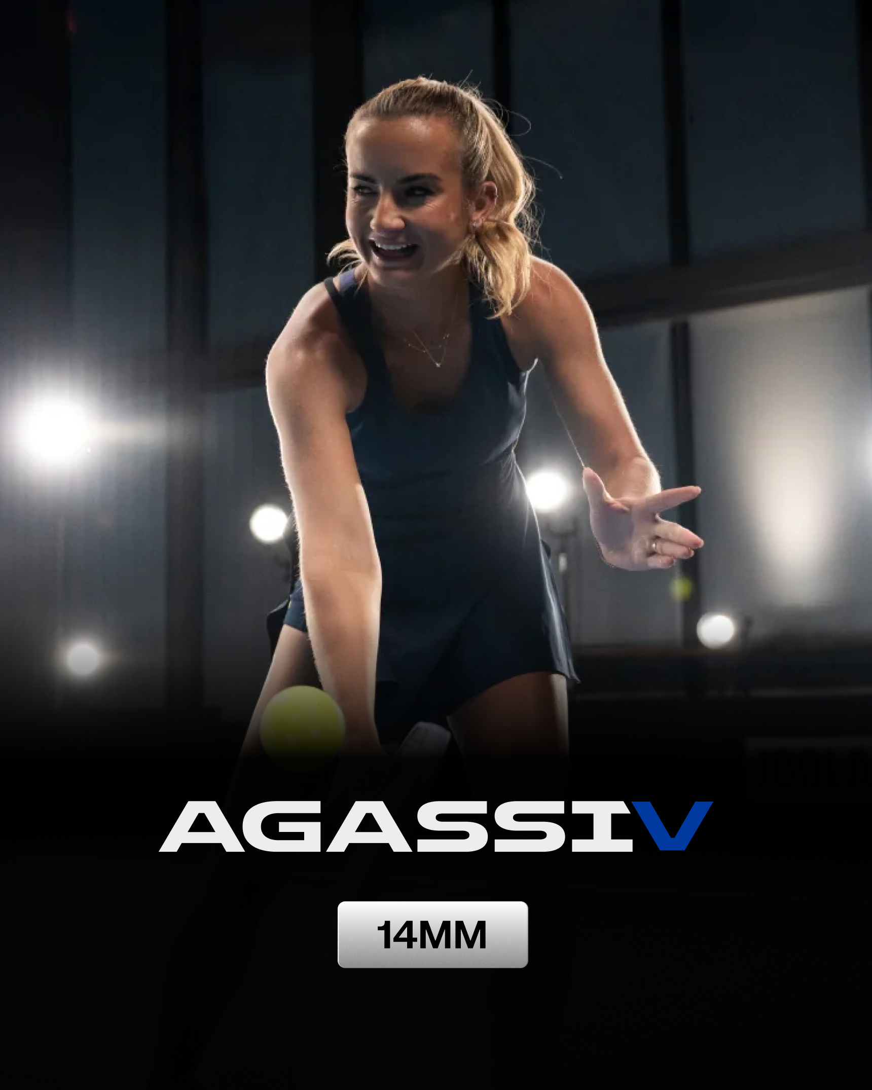 스포모티브 JOOLA Agassi Pro V Andre Agassi Royal Blue 14mm 16mm 율라 애거시 블루 피클볼 패들 · 4