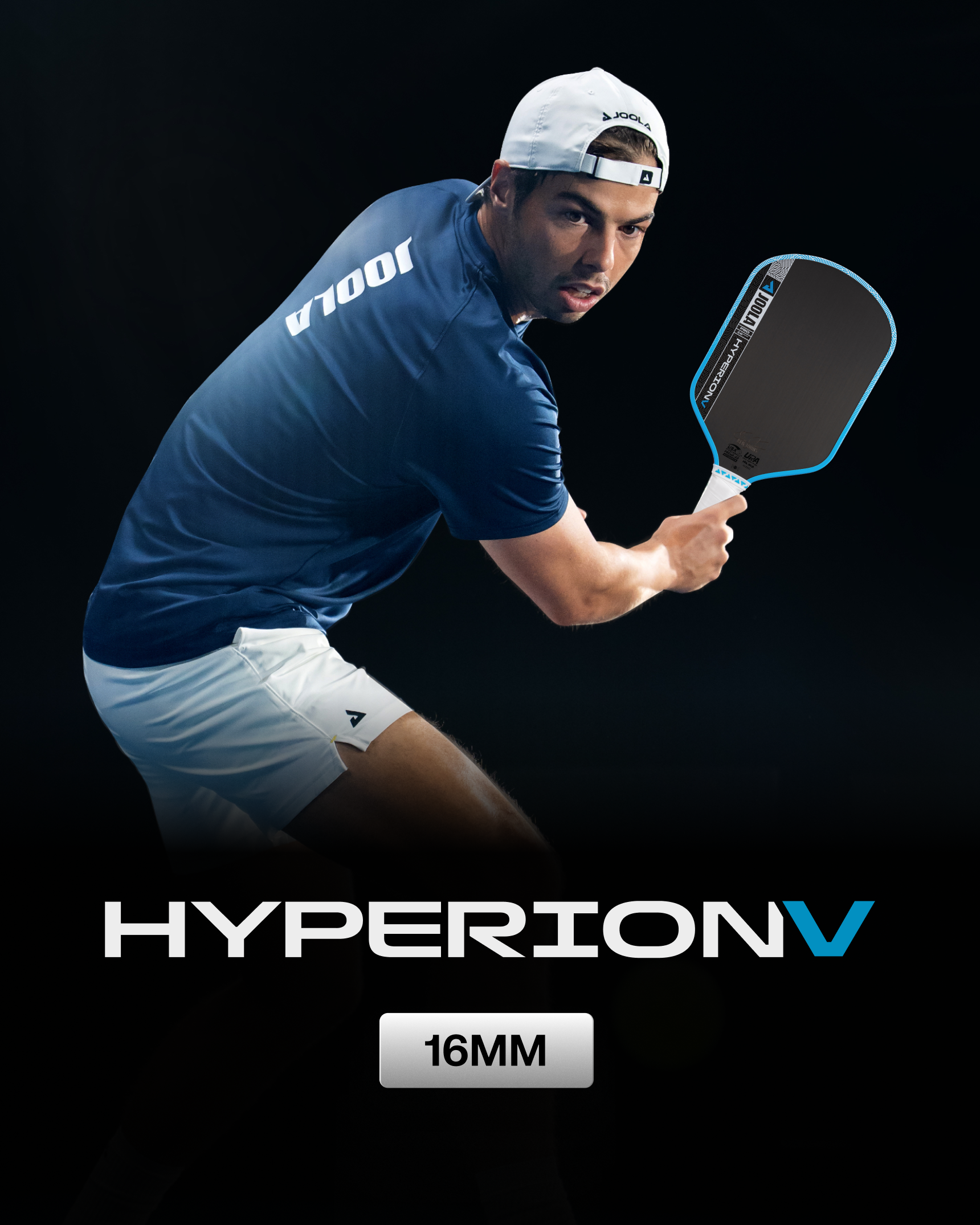 스포모티브 JOOLA Hyperion Pro V Ben Johns Bolt Blue 14mm 16mm 율라 하이페리온 블루 피클볼 패들 · 9