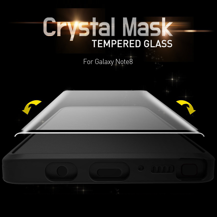 [에디터 크리스탈 마스크 글라스] *곡면풀커버액정보호강화유리* 갤럭시노트10 SM-N971N