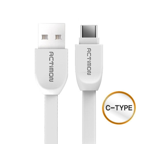 [ACTimon 엑티몬 C타입 플랫 USB케이블 1M]