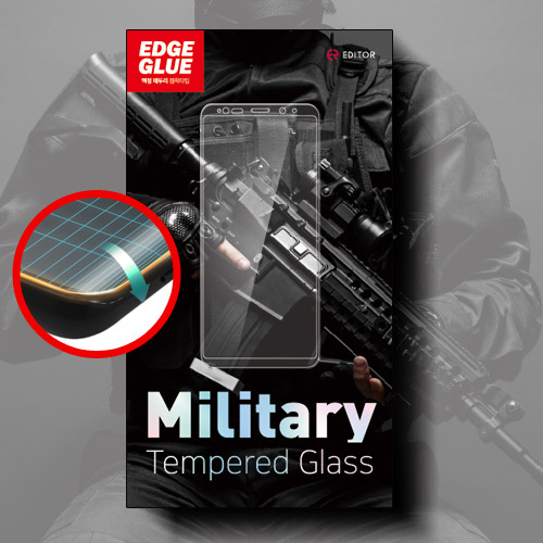 [밀리터리 엣지글루 글라스] 3D풀커버 강화유리 / 갤럭시S8 SM-G950