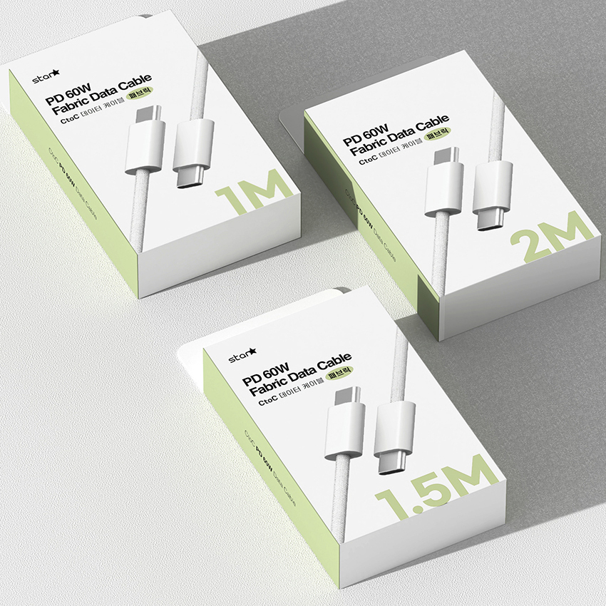 [STAR CtoC 패브릭 USB케이블 1M] 60W