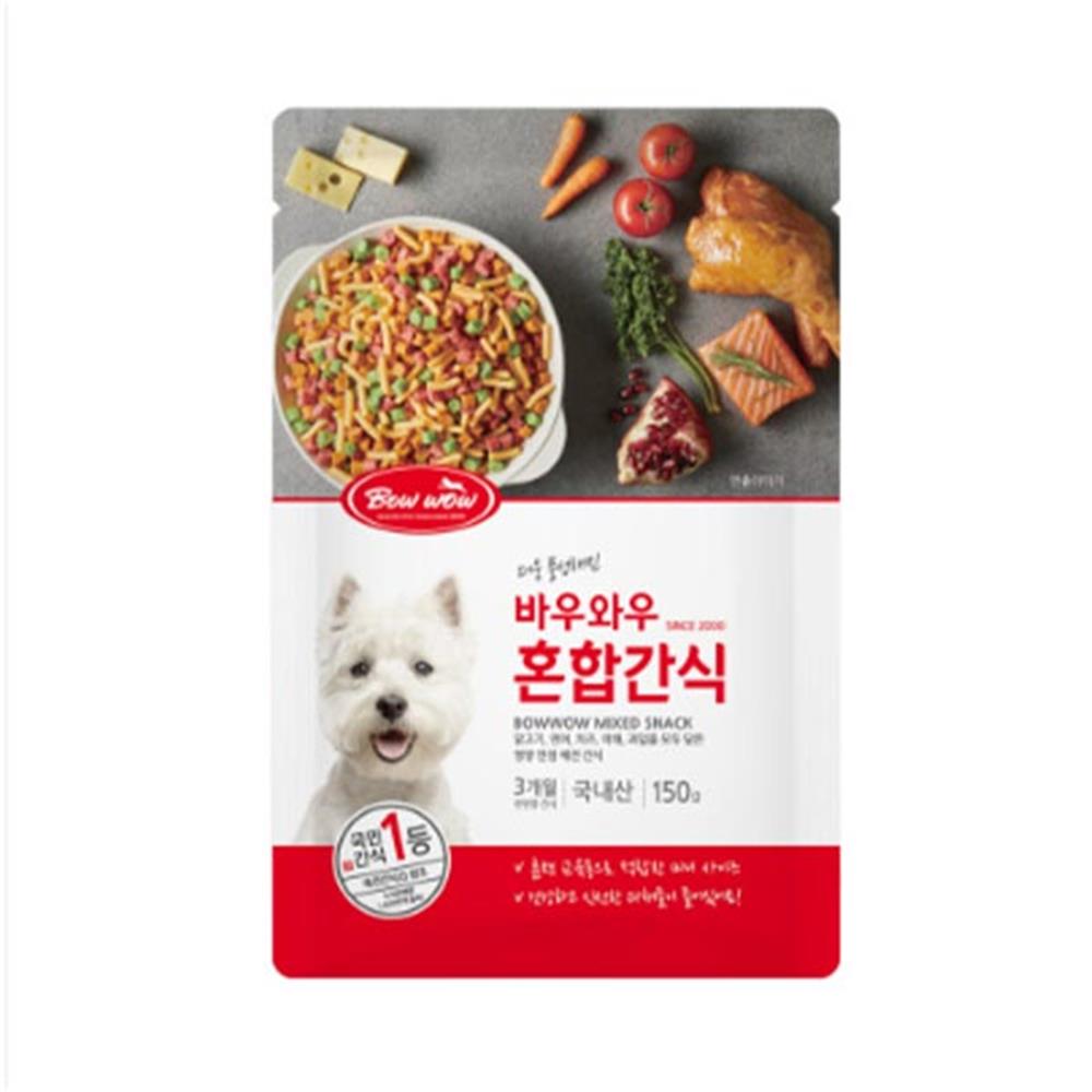 바우와우 혼합간식150g 애견사료