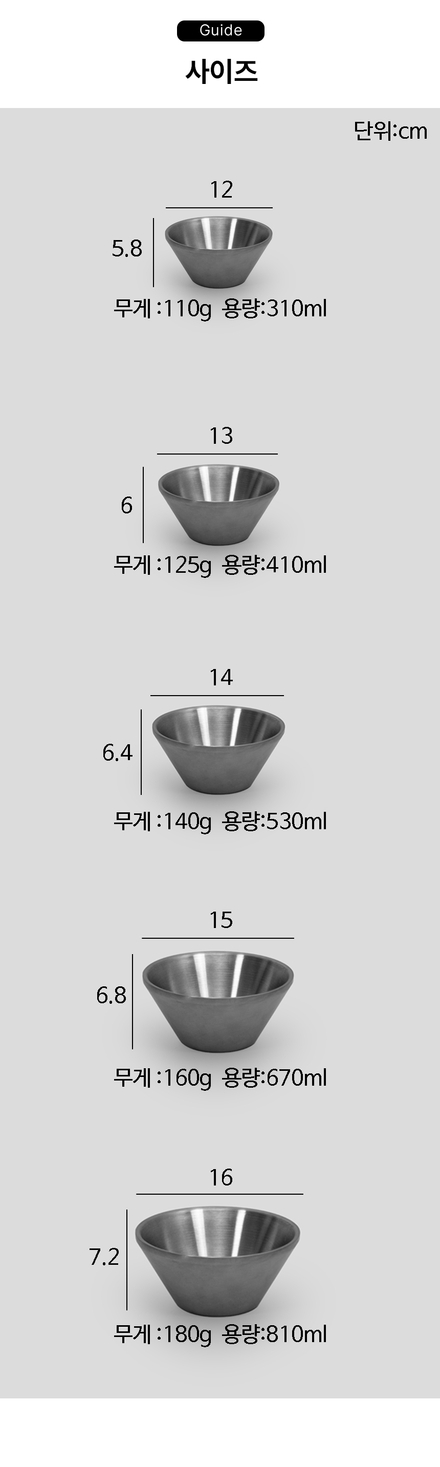 이중 304 스텐 요거트볼 샐러드볼 보울 빙수 그릇 팥빙수 그릭 화채  상세 이미지 10