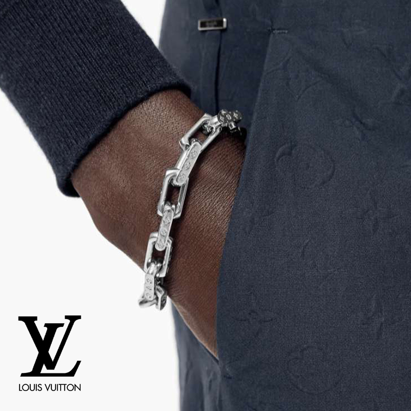 Authentic LOUIS VUITTON Chain Bracelet Monogram M M00855 Bracelet