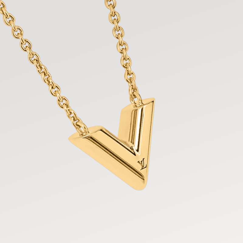 Shop Louis Vuitton Essential v supple necklace (M63197, M00857) by