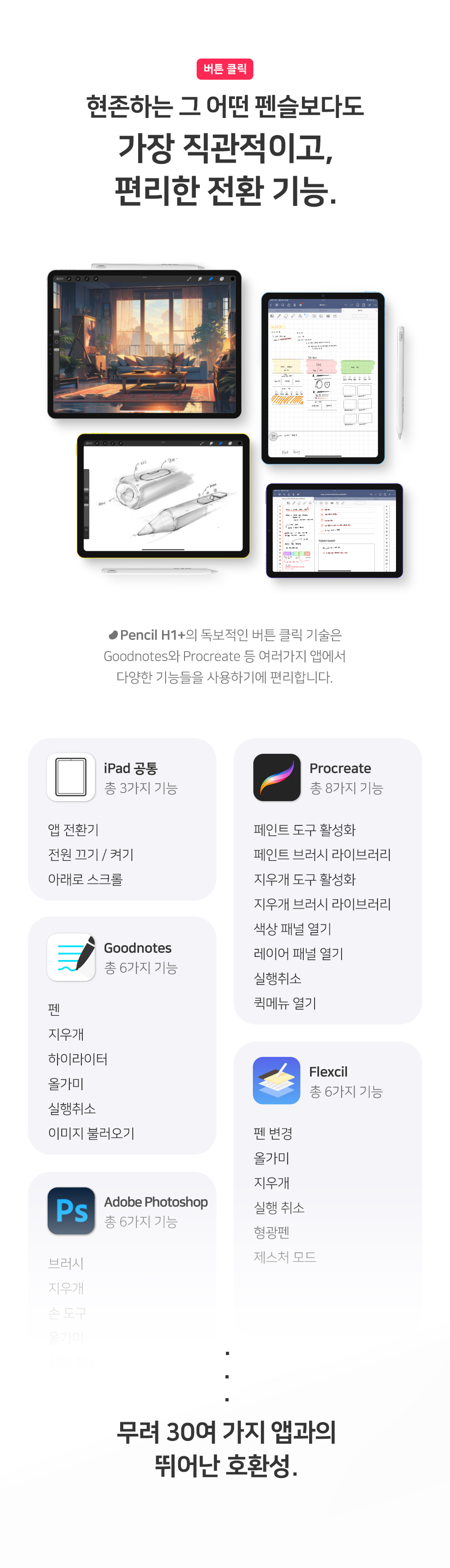 레드빈 더베러 펜슬 H1-P for iPad