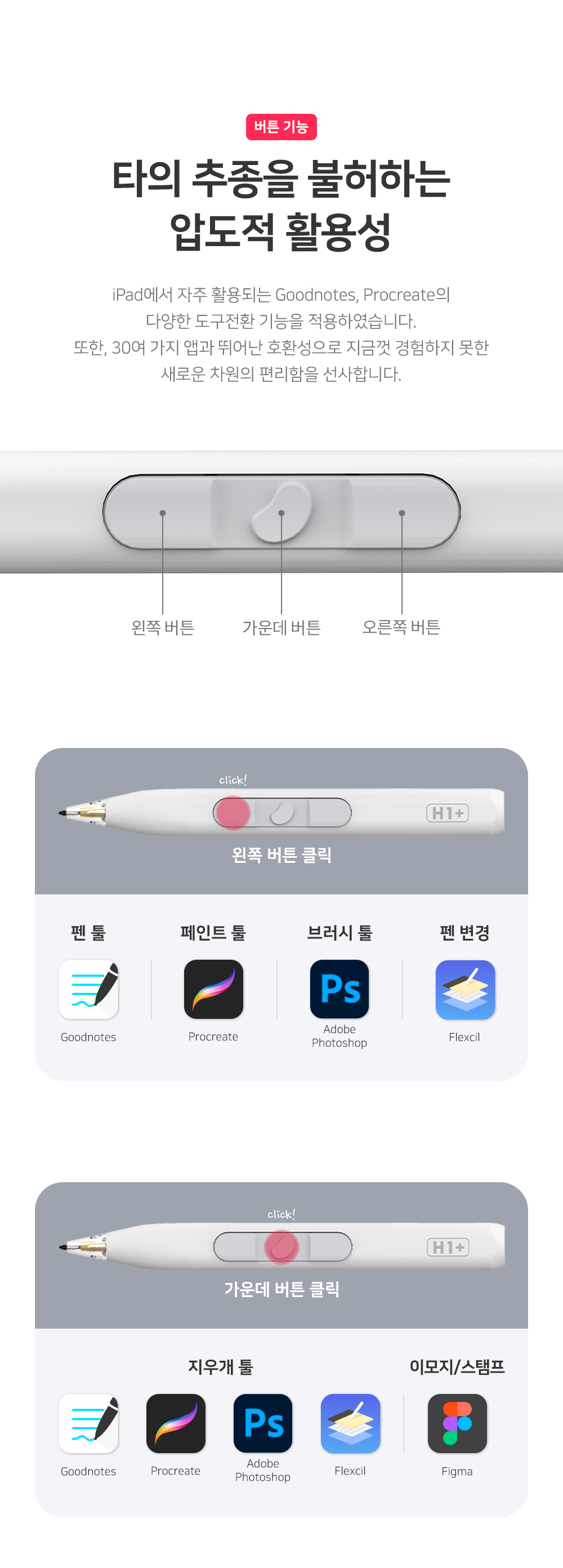 레드빈 더베러 펜슬 H1-P for iPad