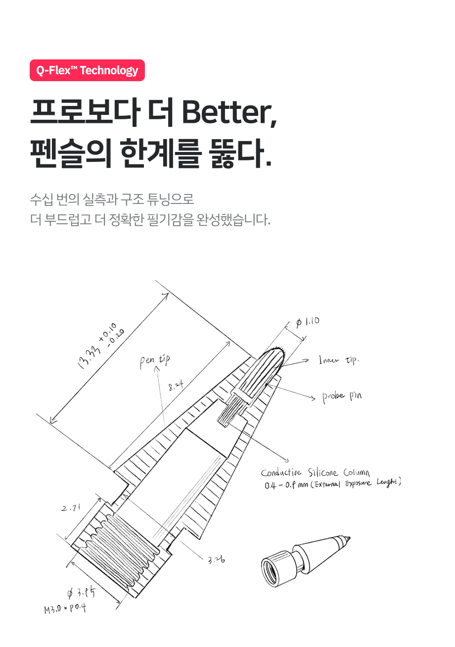 레드빈 아이패드 Q-Flex 펜촉 H2PT