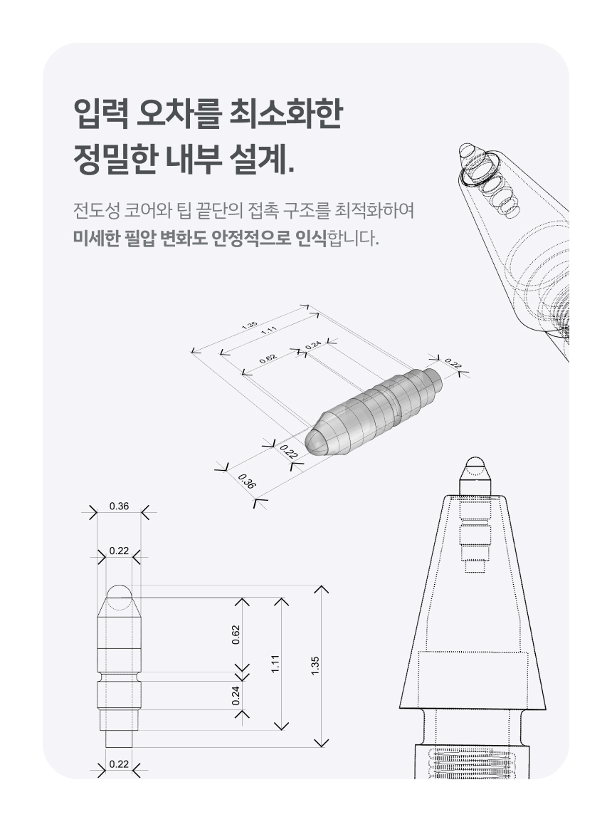 레드빈 아이패드 Q-Flex 펜촉 H2PT